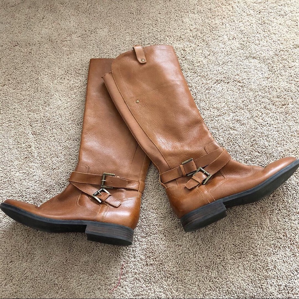 Marc Fisher Wide Calf Leather Riding Boots